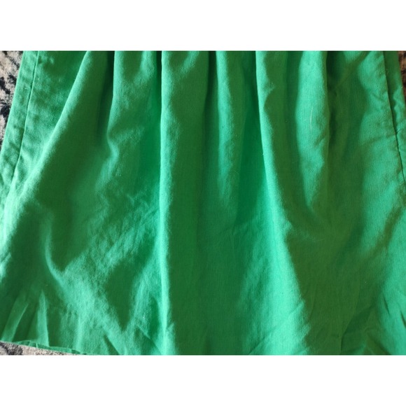 J Crew Skirt Women Kelly Green Linen Paper Bag Waist Pleated Mini Preppy Size 6 - Picture 4 of 9